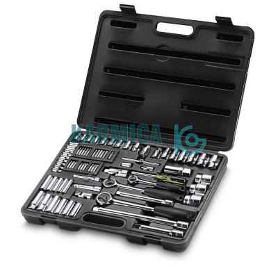 86 PCS 1/4 and 1/2 Drive 6 Point Metric Set