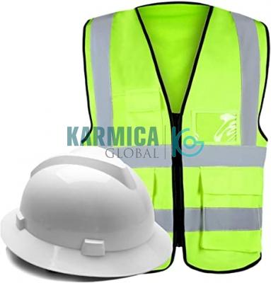 Safety Vest and Helmet